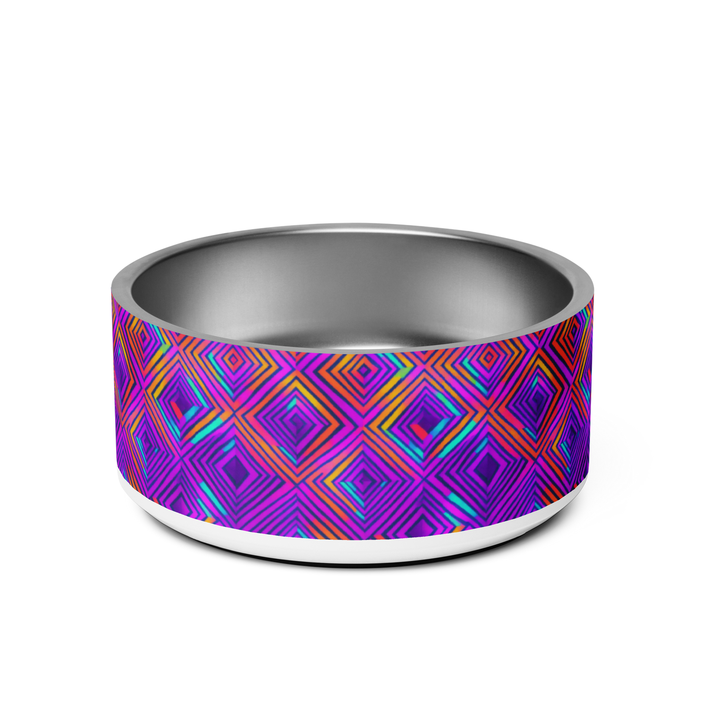 Color Gems Stainless Steel Pet Bowl