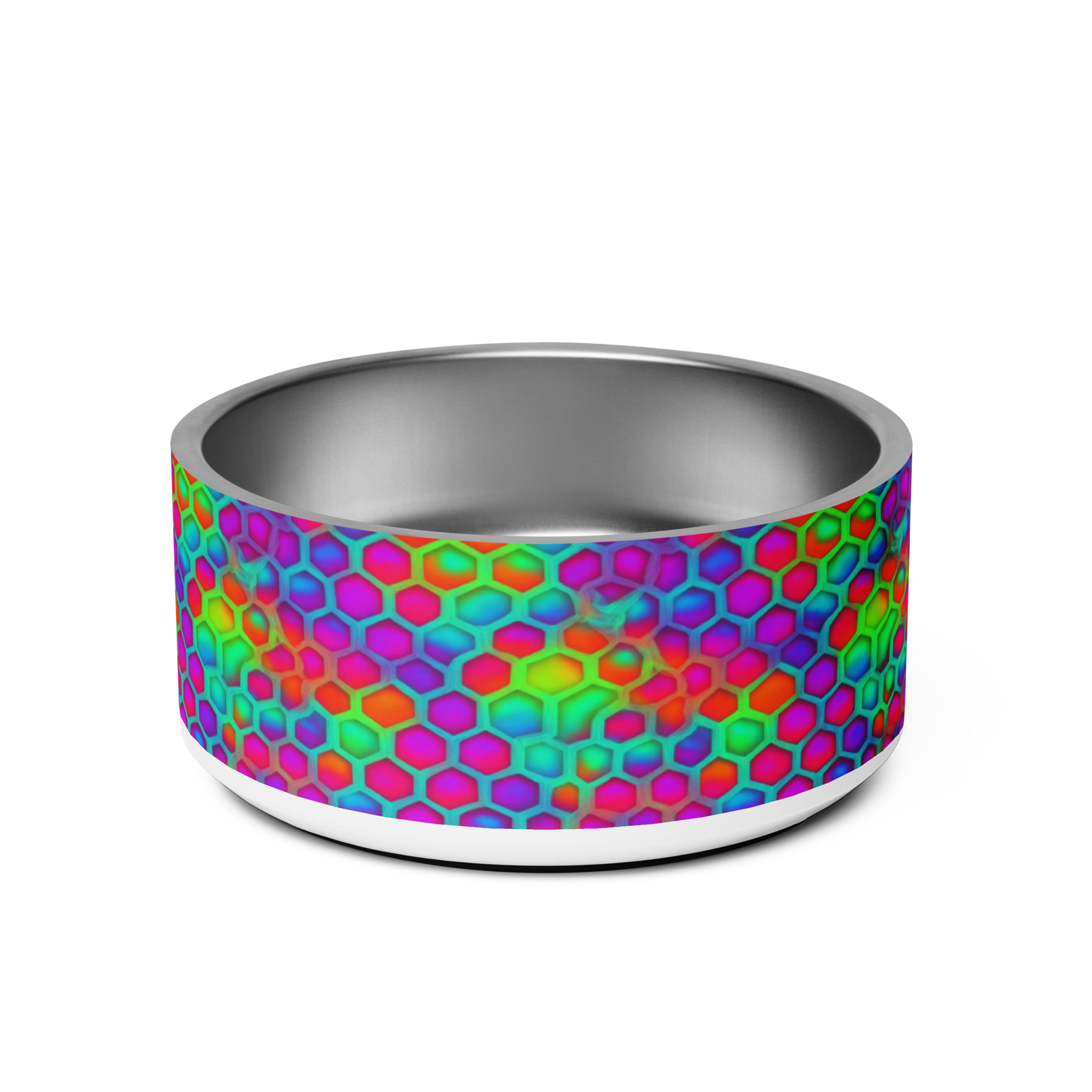 Color Hive Stainless Steel Pet Bowl