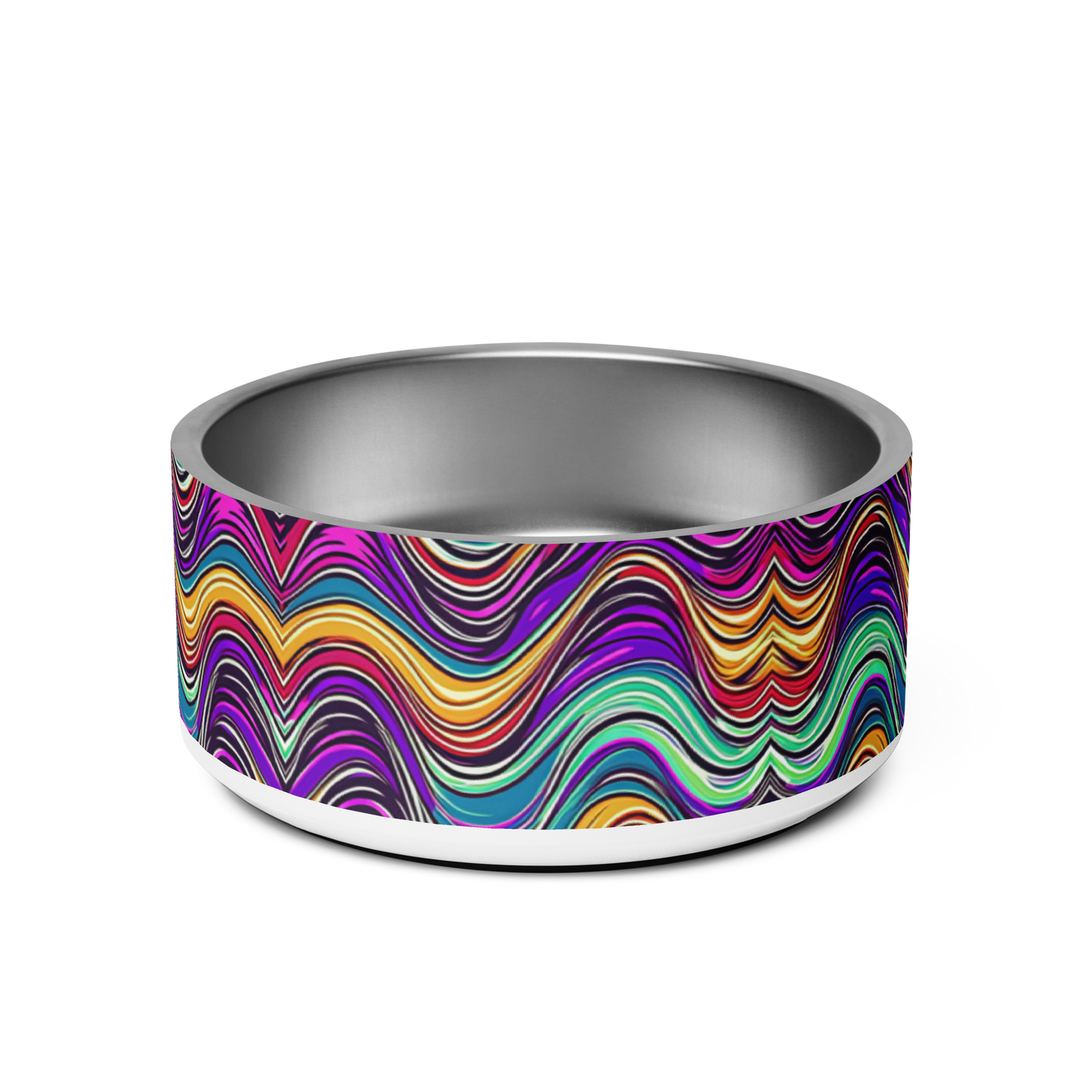 Cosmic Ripple Stainless Steel Pet Bowl