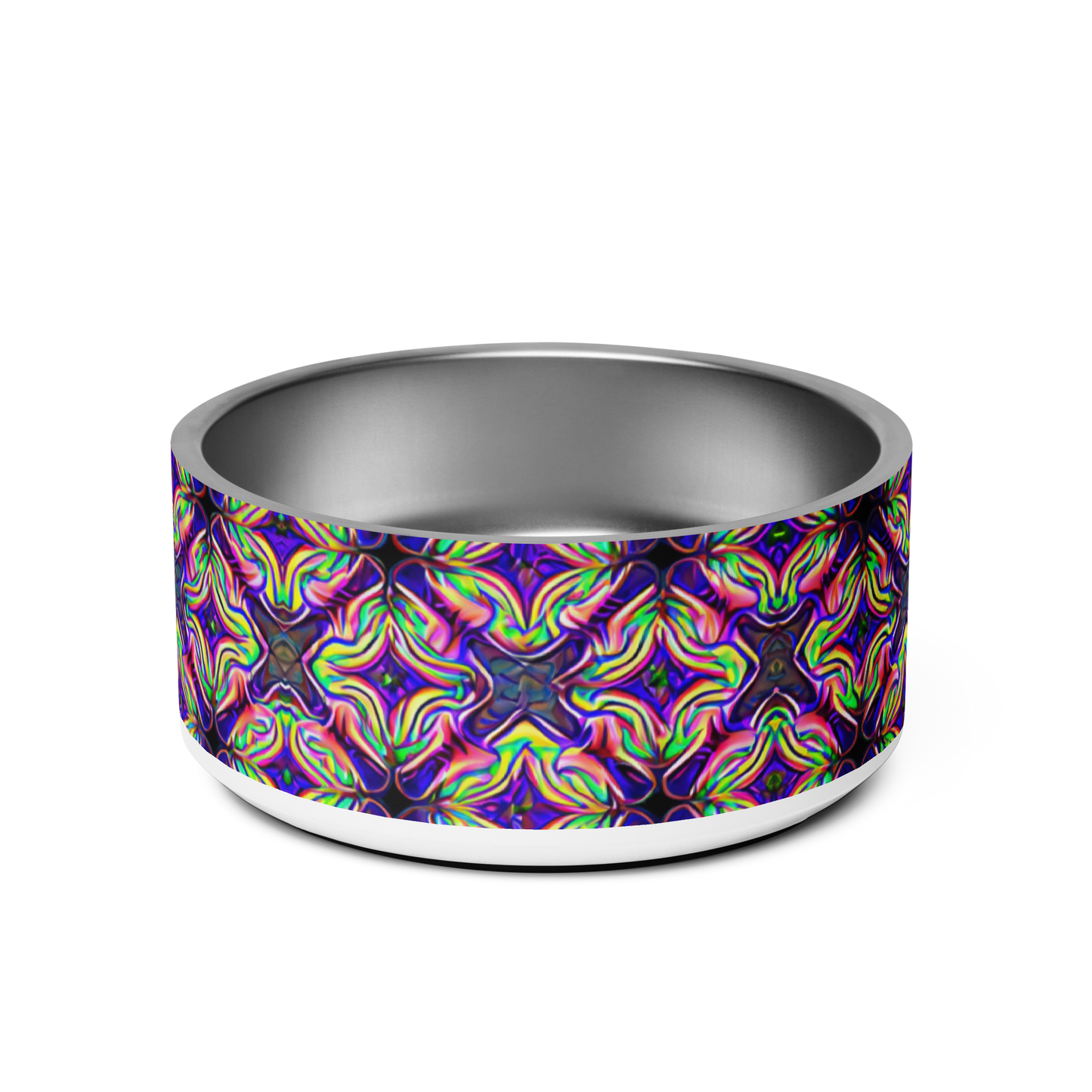 Glow Geo Stainless Steel Pet Bowl