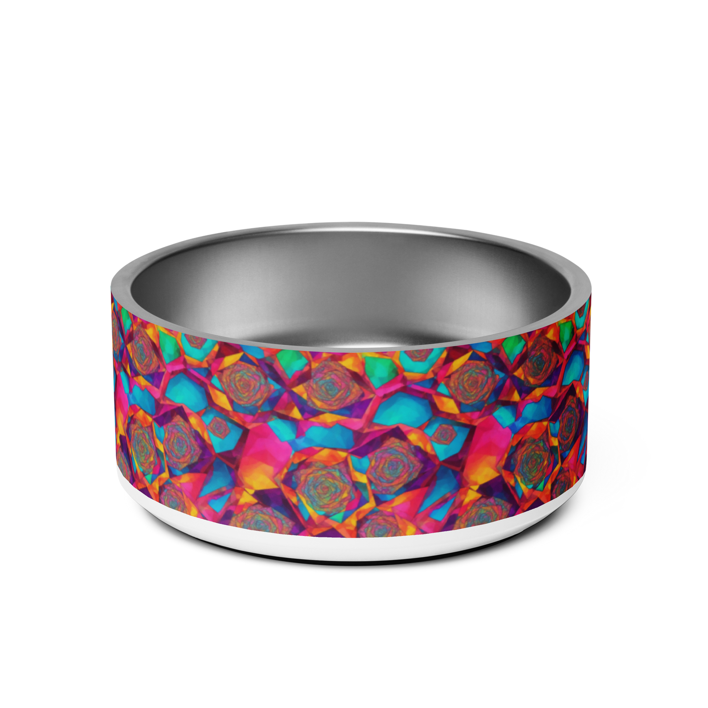 Hypnotic Harmony Stainless Steel Pet Bowl