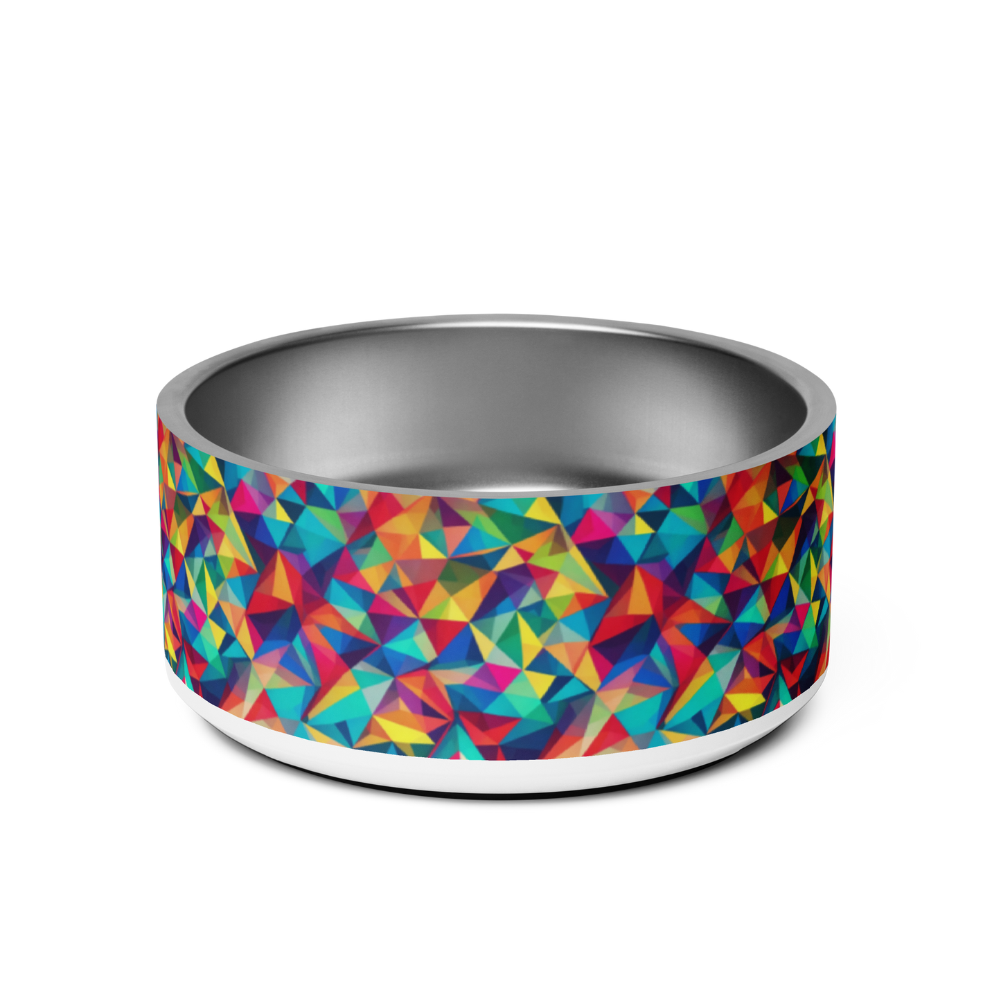 Neon Angles Stainless Steel Pet Bowl