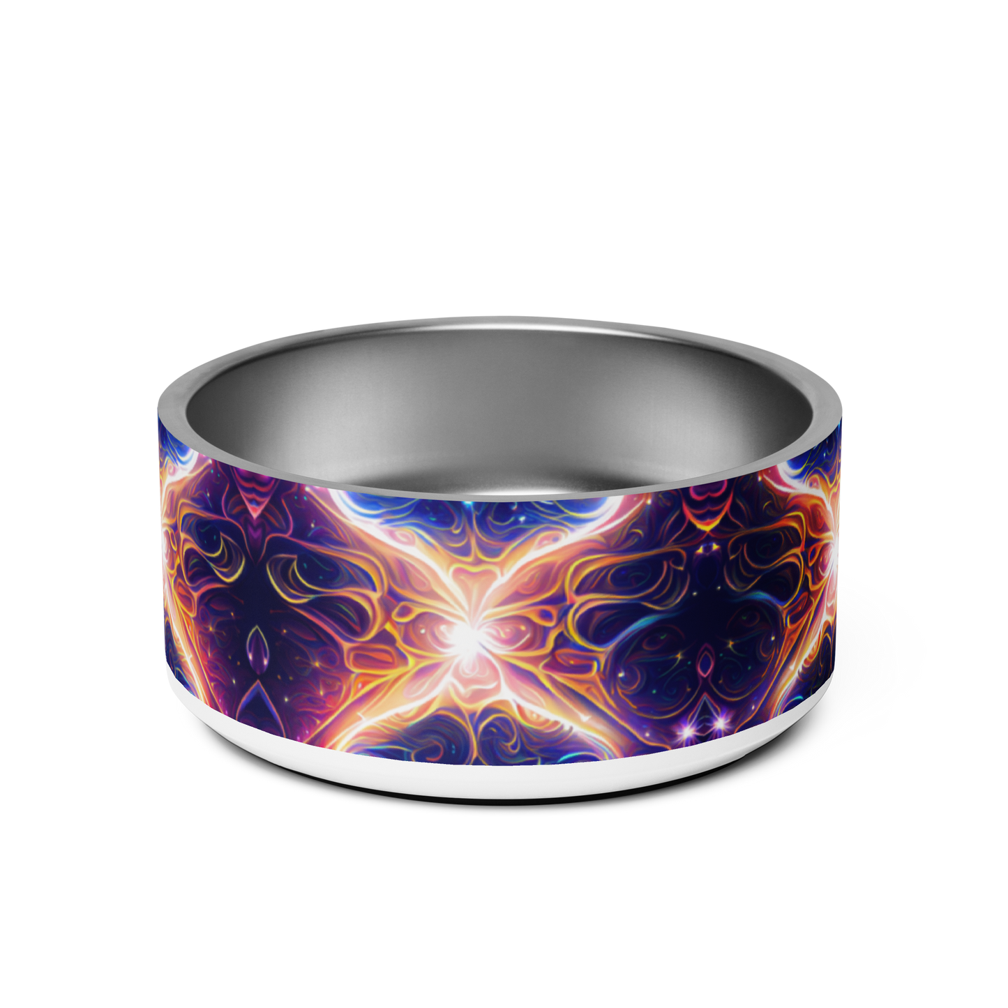 Neon Dreamscape Stainless Steel Pet Bowl