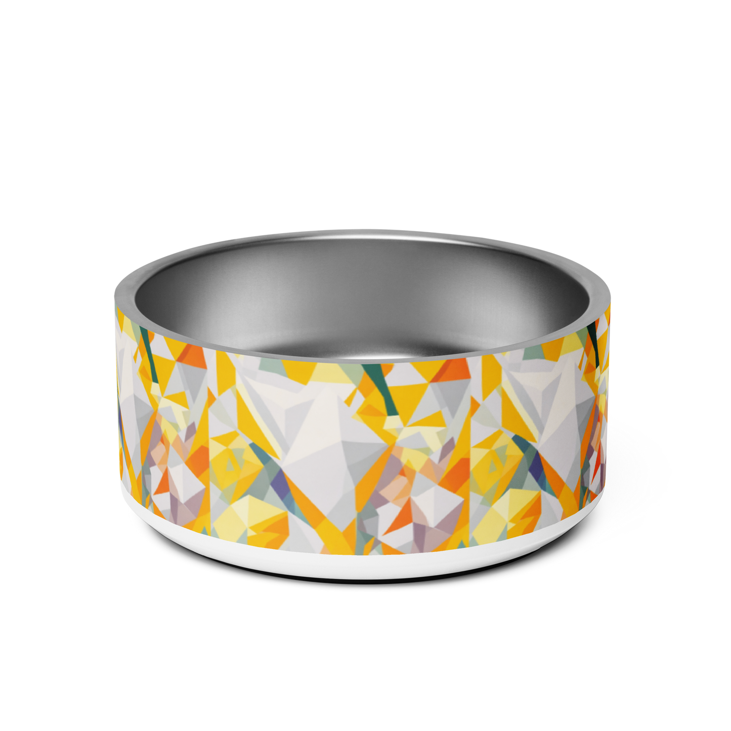 Polygon Prism Stainless Steel Pet Bowl