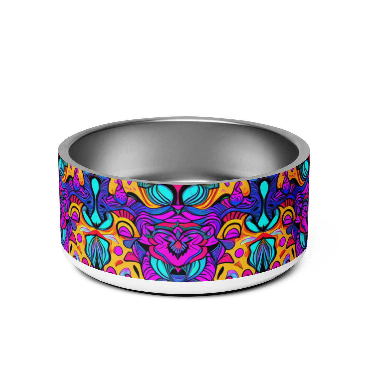 Vibrant Illusions Stainless Steel Pet Bowl