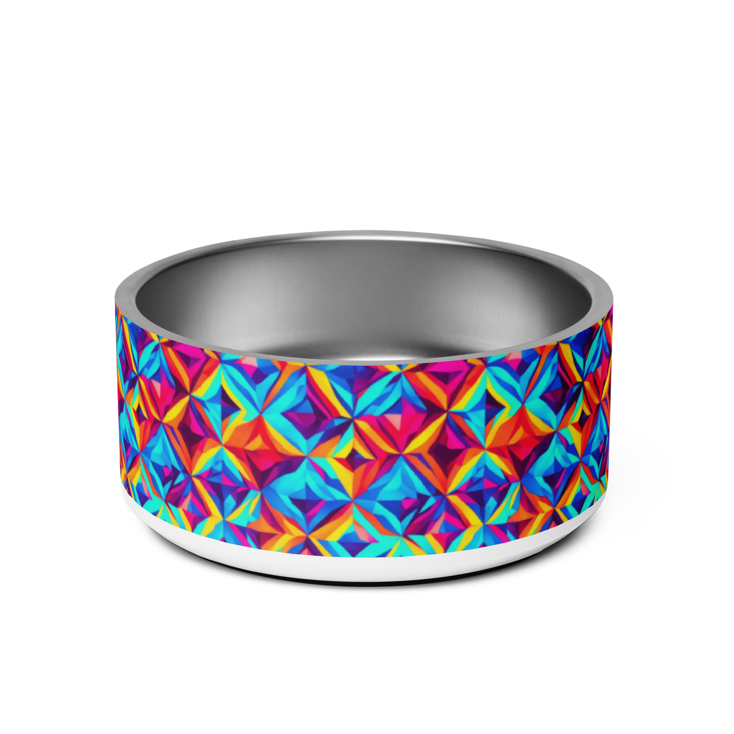 Vivid Diamonds Stainless Steel Pet Bowl