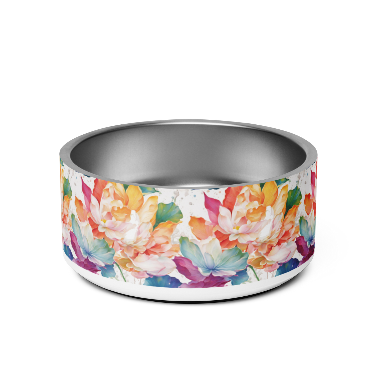 Botanical Bliss Stainless Steel Pet Bowl