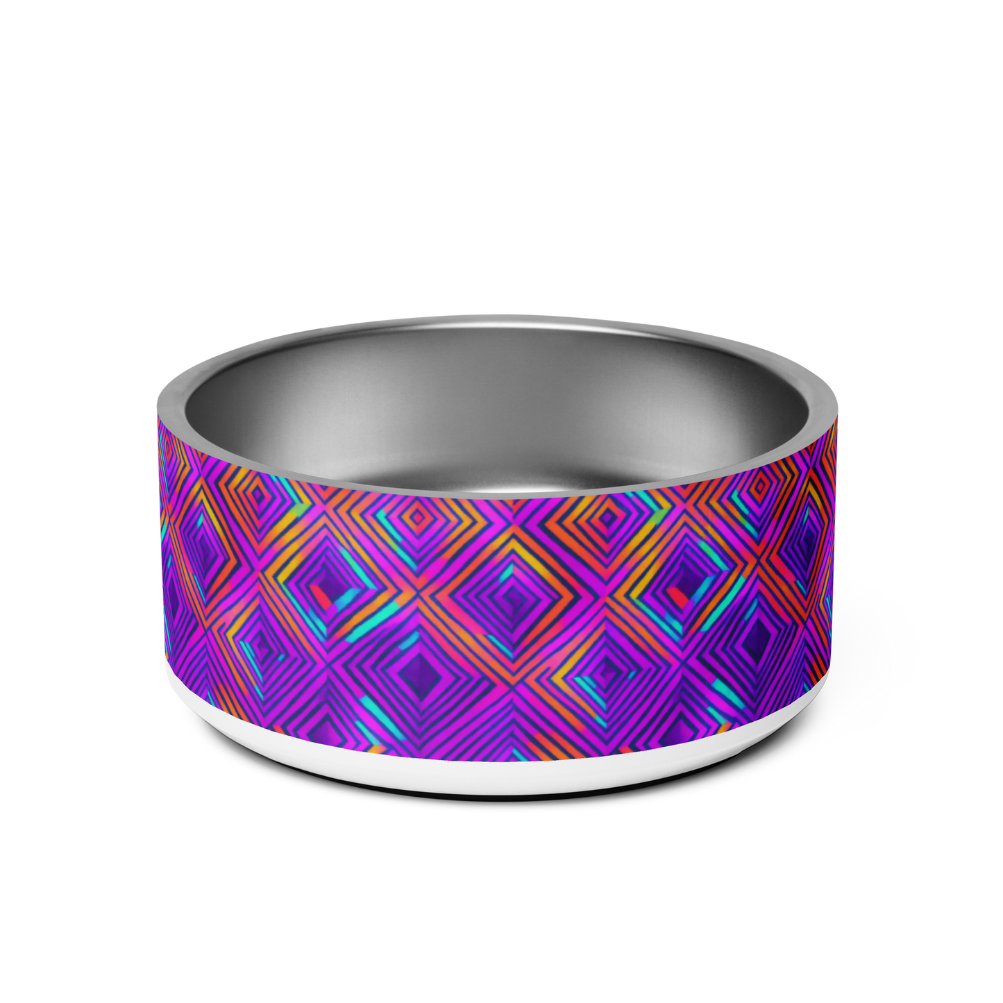 Color Gems Stainless Steel Pet Bowl