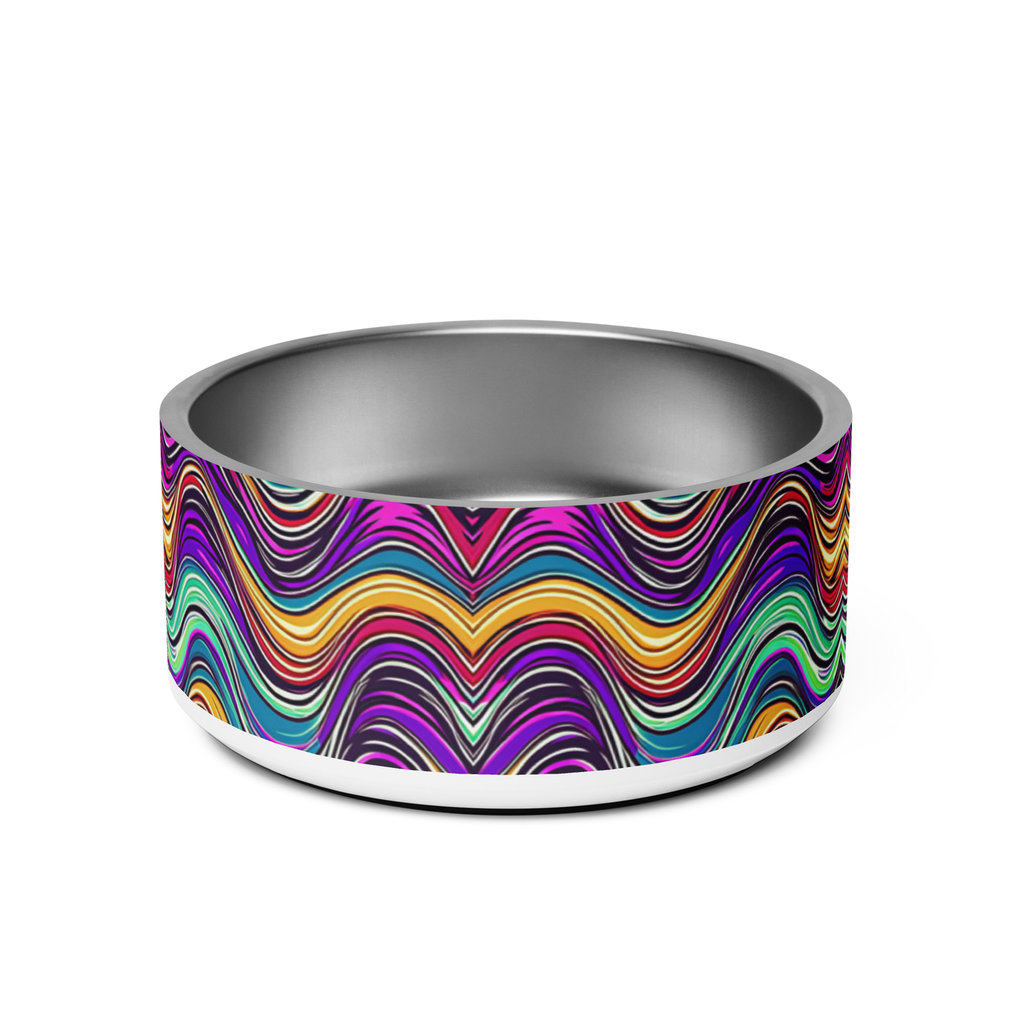 Cosmic Ripple Stainless Steel Pet Bowl