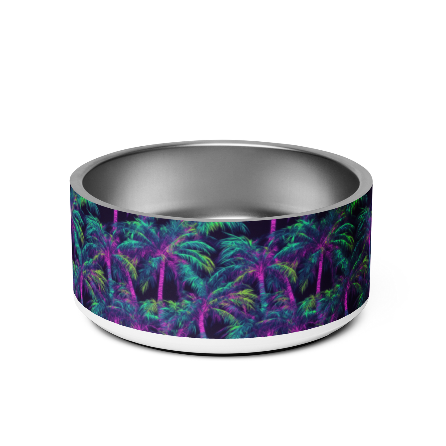 Electric Palms Stainless Steel Pet Bowl