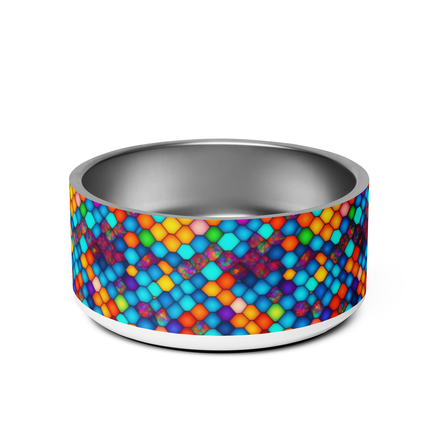 Hexa Spectrum Stainless Steel Pet Bowl