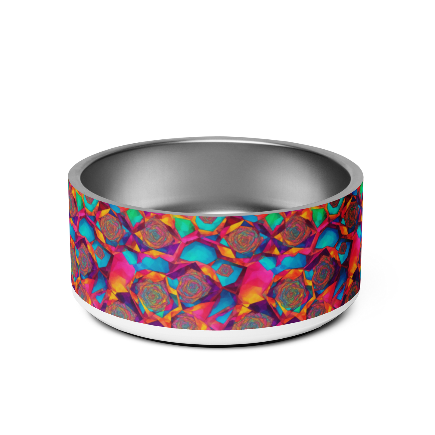 Hypnotic Harmony Stainless Steel Pet Bowl