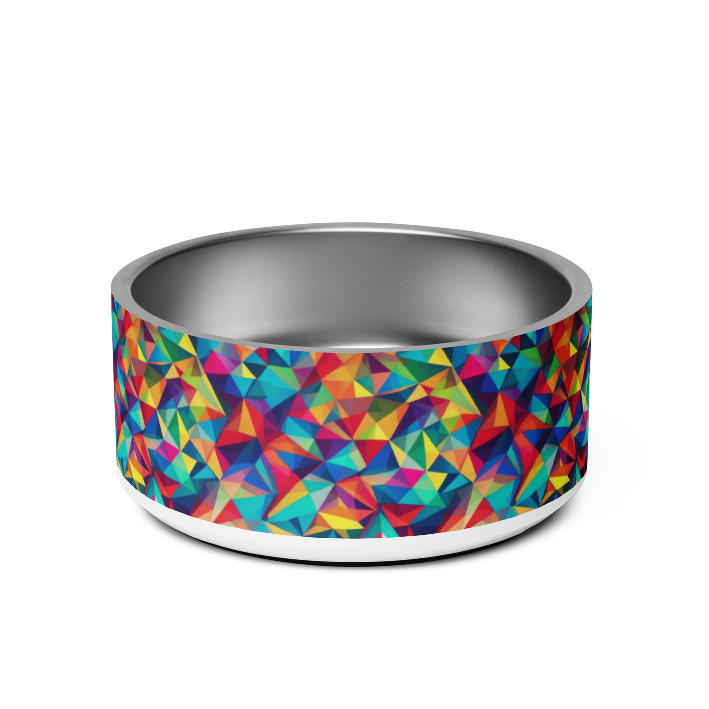 Neon Angles Stainless Steel Pet Bowl