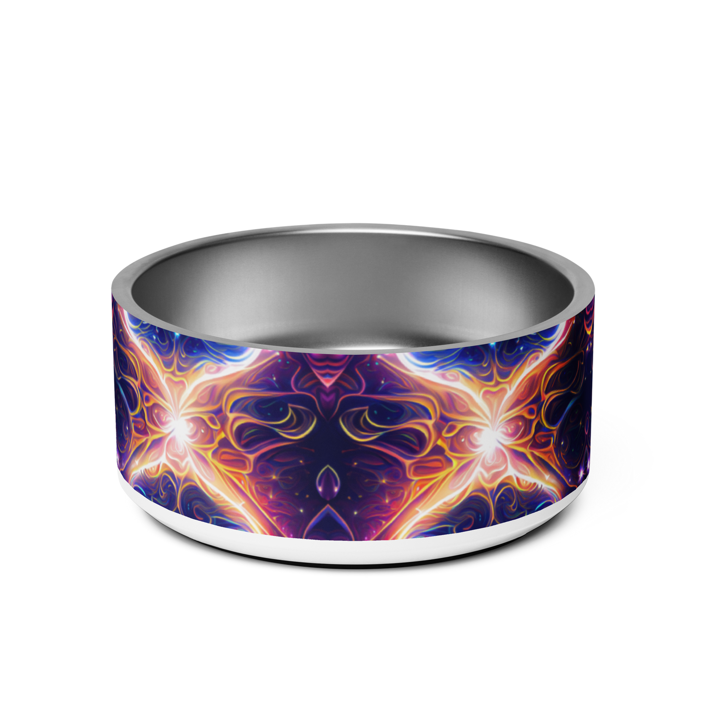 Neon Dreamscape Stainless Steel Pet Bowl