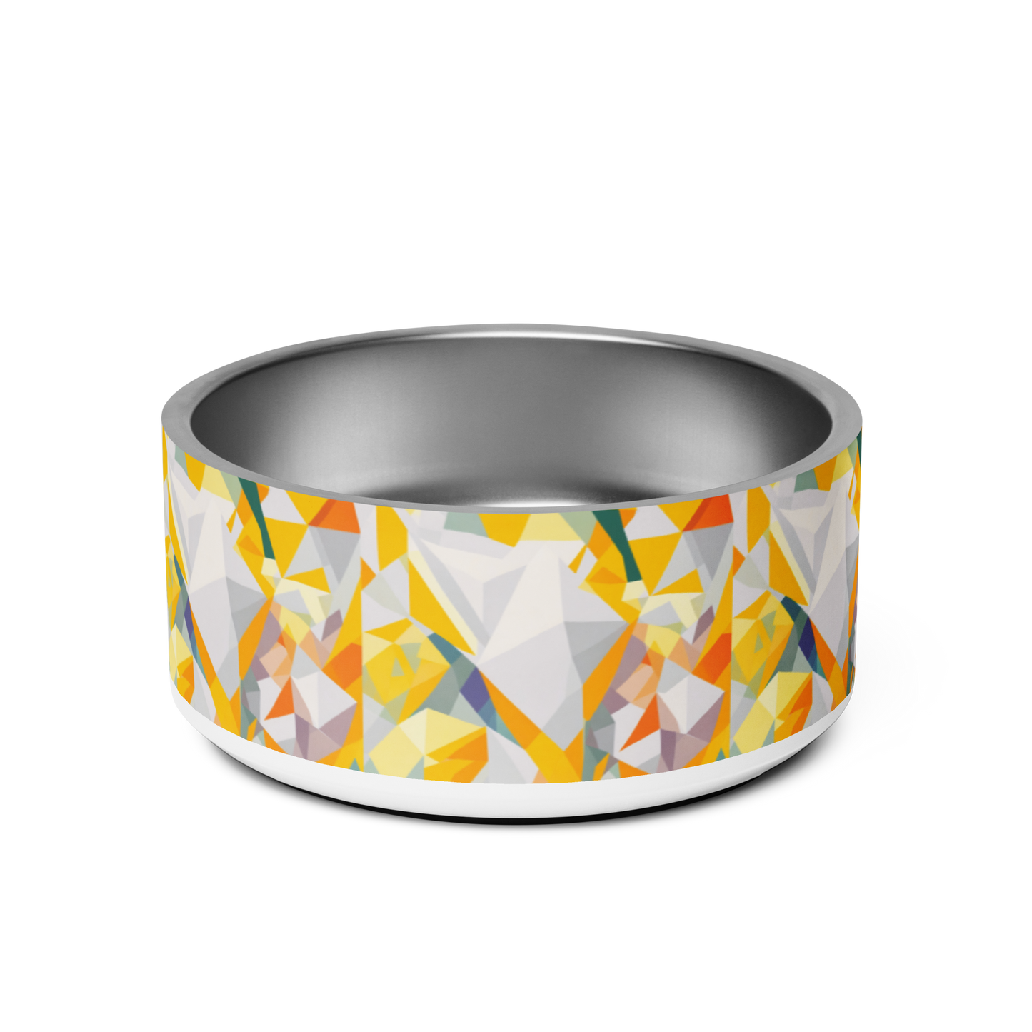 Polygon Prism Stainless Steel Pet Bowl