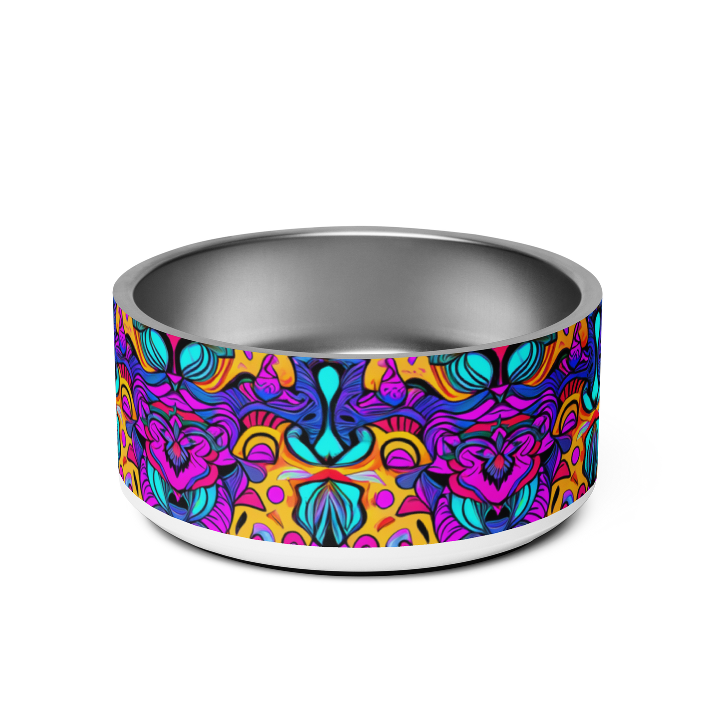 Vibrant Illusions Stainless Steel Pet Bowl