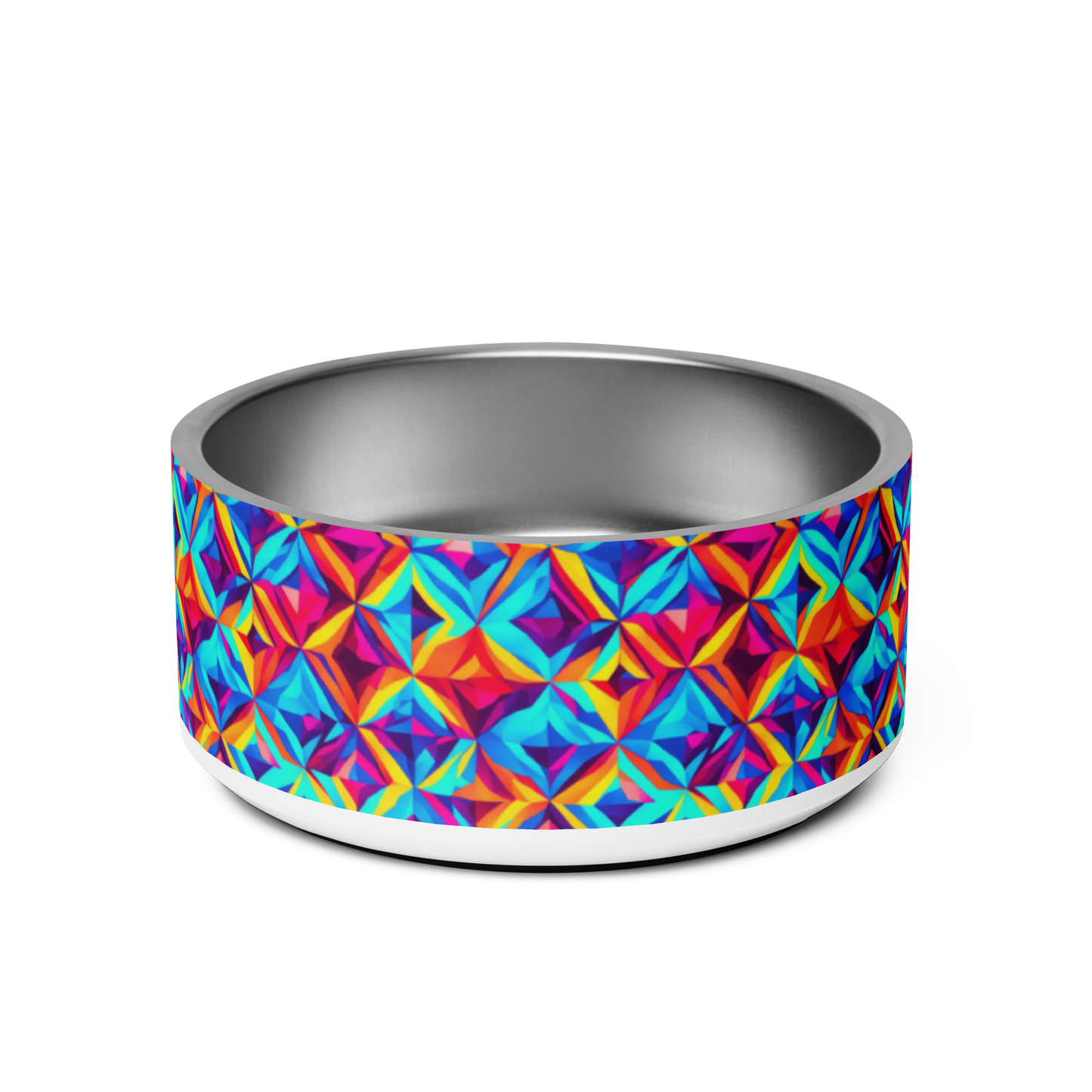 Vivid Diamonds Stainless Steel Pet Bowl