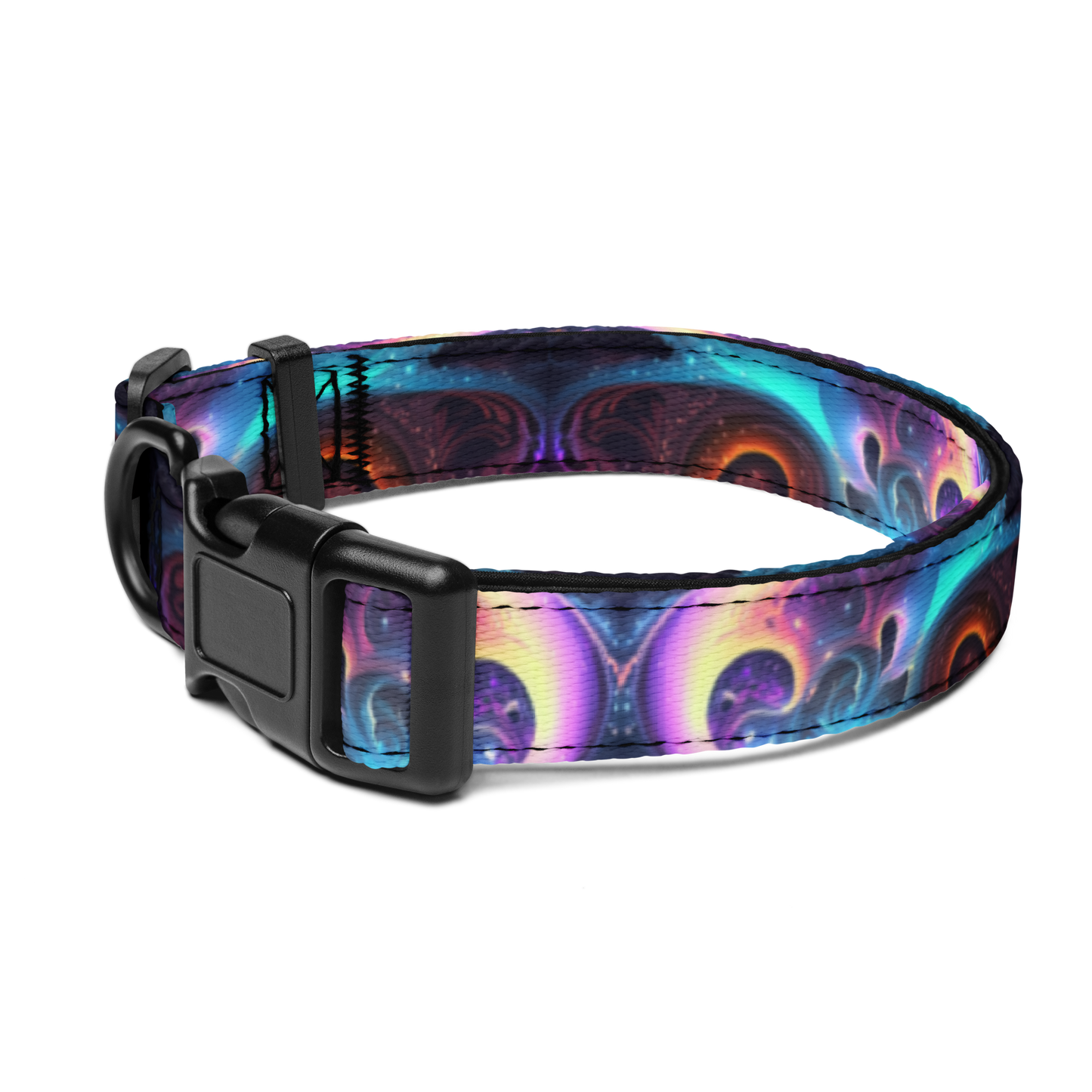 Neon Spiral Pet Collar