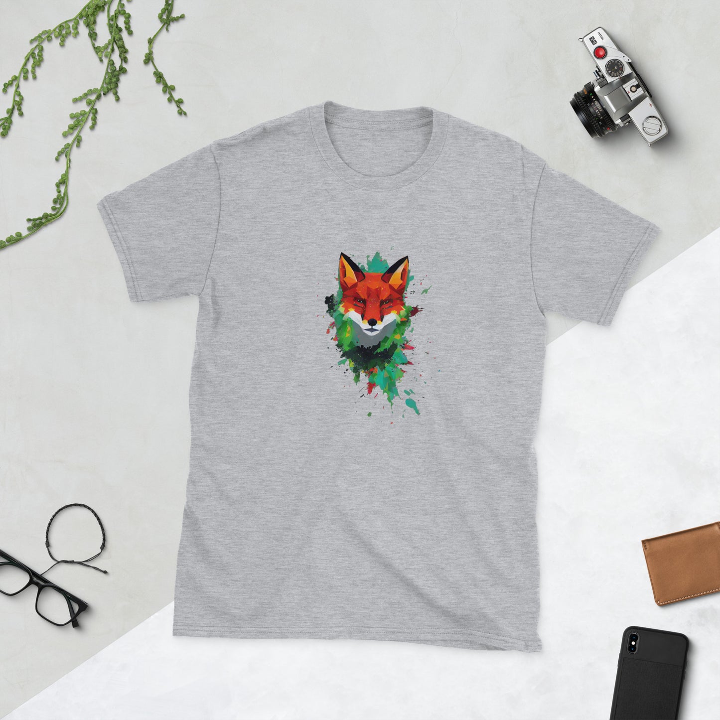 Artistic Fox Short-Sleeve Unisex T-Shirt